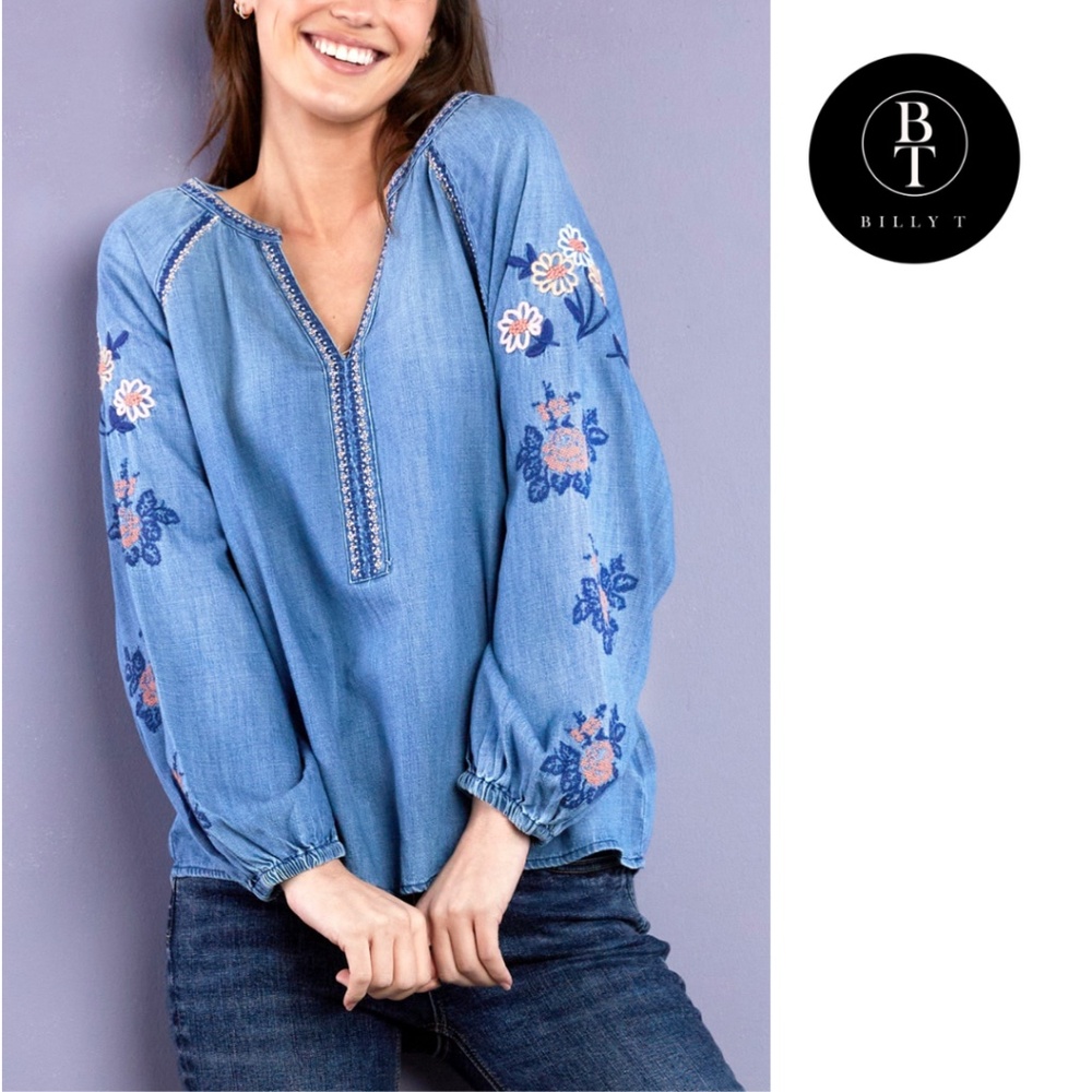 Billy T Cleo Embroidered Top